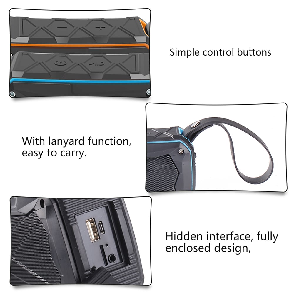 S610 Portable Outdoor Waterproof Bluetooth Speaker- Orange S610 Portable Outdoor Waterproof Bluetooth Speaker- Orange