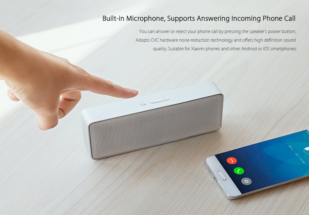 Original Xiaomi XMYX03YM Bluetooth 4.2 Speaker Hands-free- Silver Original Xiaomi XMYX03YM Bluetooth 4.2 Speaker Hands-free- Silver