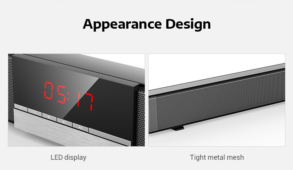 Shunpad S - R100 Wireless Bluetooth Soundbar Speaker with LED Display- Black Japan Plug (2-pin) Shunpad S - R100 Wireless Bluetooth Soundbar Speaker with LED Display- Black Japan Plug (2-pin)
