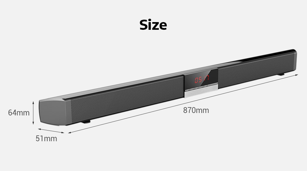 Shunpad S - R100 Wireless Bluetooth Soundbar Speaker with LED Display- Black Japan Plug (2-pin) Shunpad S - R100 Wireless Bluetooth Soundbar Speaker with LED Display- Black Japan Plug (2-pin)