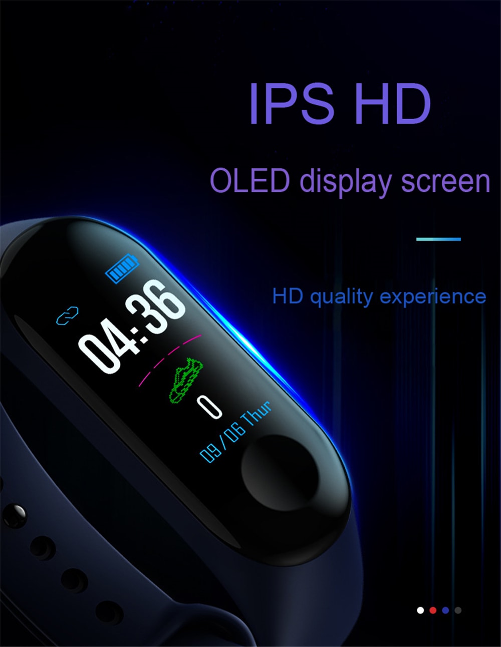 V5 M3PLUS Intelligent LED Color Screen Watch Sports Health Pedometer- Multi-B V5 M3PLUS Intelligent LED Color Screen Watch Sports Health Pedometer- Multi-B