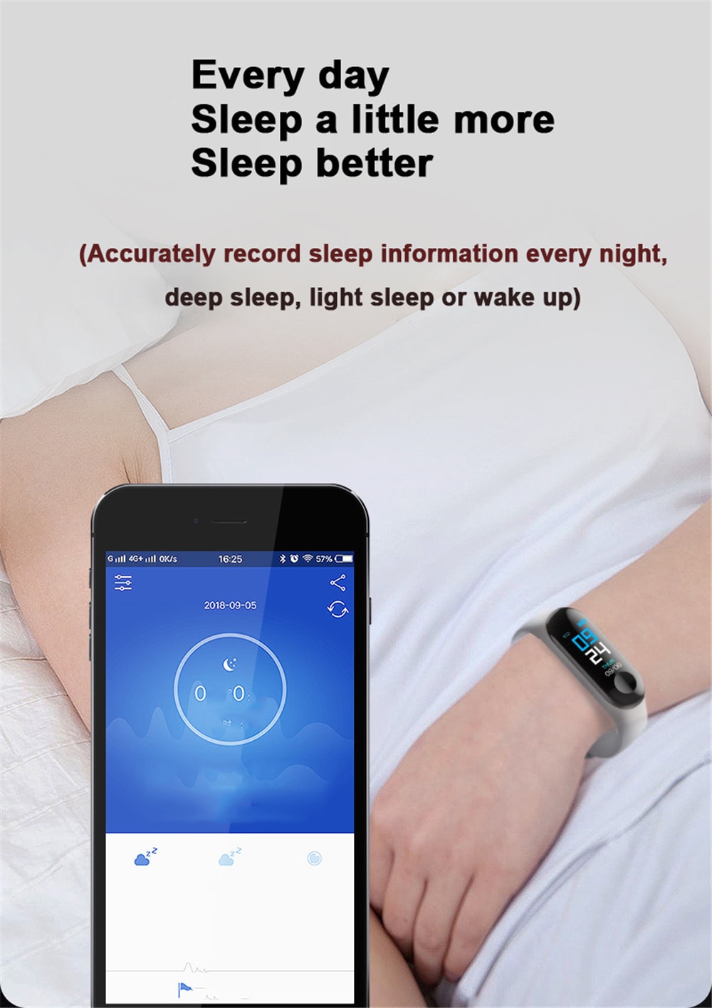 V5 M3PLUS Intelligent LED Color Screen Watch Sports Health Pedometer- Multi-B V5 M3PLUS Intelligent LED Color Screen Watch Sports Health Pedometer- Multi-B