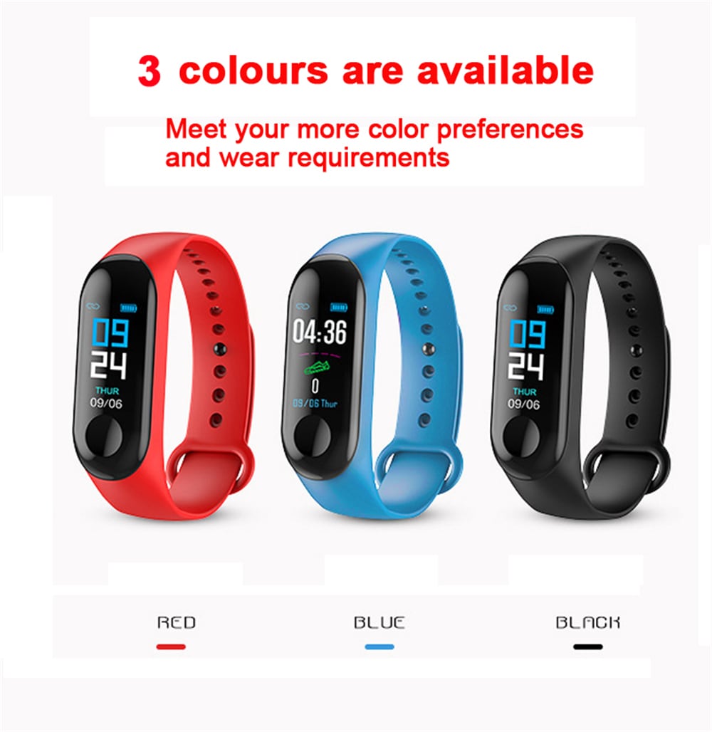 V5 M3PLUS Intelligent LED Color Screen Watch Sports Health Pedometer- Multi-B V5 M3PLUS Intelligent LED Color Screen Watch Sports Health Pedometer- Multi-B