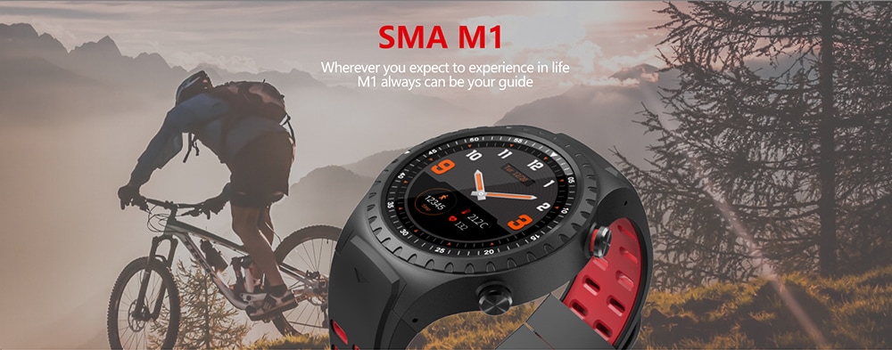 SMA M1 IP67 Waterproof Smartwatch Heart Rate Tracker Compass GPS Smart Bracelet- Gray SMA M1 IP67 Waterproof Smartwatch Heart Rate Tracker Compass GPS Smart Bracelet- Gray