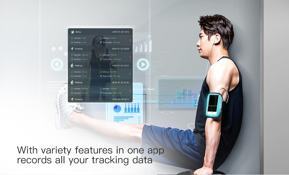 Waterproof Smart Wristband Heart Rate Watches ECG Smart Bracelet Fitness Tracker- White Waterproof Smart Wristband Heart Rate Watches ECG Smart Bracelet Fitness Tracker- White