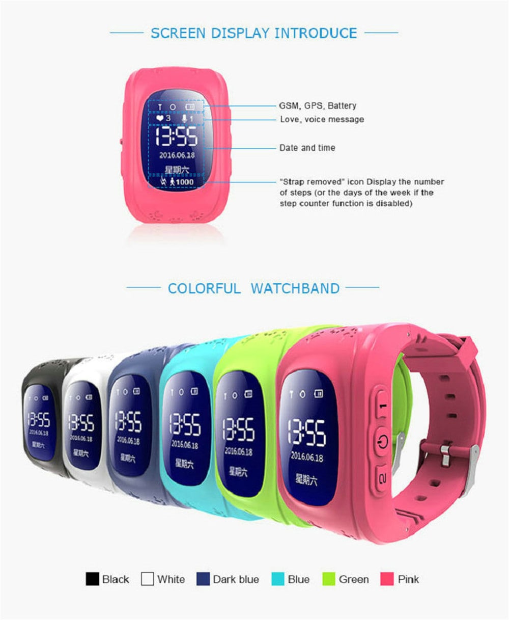 V6 Q50 OLED Child GPS Tracker SOS Monitoring Positioning Phone Smart Watch- Multi-E V6 Q50 OLED Child GPS Tracker SOS Monitoring Positioning Phone Smart Watch- Multi-E