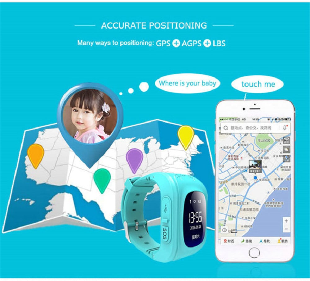 V6 Q50 OLED Child GPS Tracker SOS Monitoring Positioning Phone Smart Watch- Multi-E V6 Q50 OLED Child GPS Tracker SOS Monitoring Positioning Phone Smart Watch- Multi-E