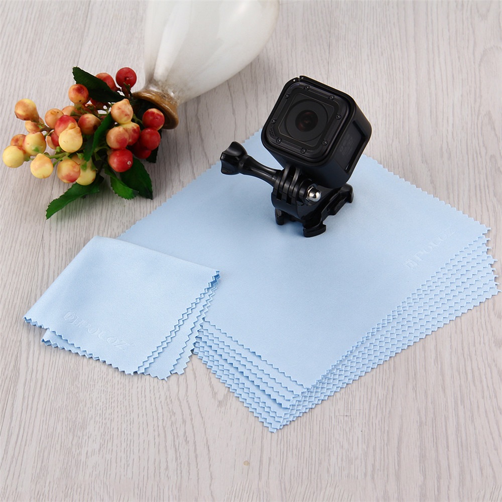 PULUZ 10pcs Microfiber Cleaning Cloths for GoPro LCD / TV Screen Glasses- Pastel Blue PULUZ 10pcs Microfiber Cleaning Cloths for GoPro LCD / TV Screen Glasses- Pastel Blue