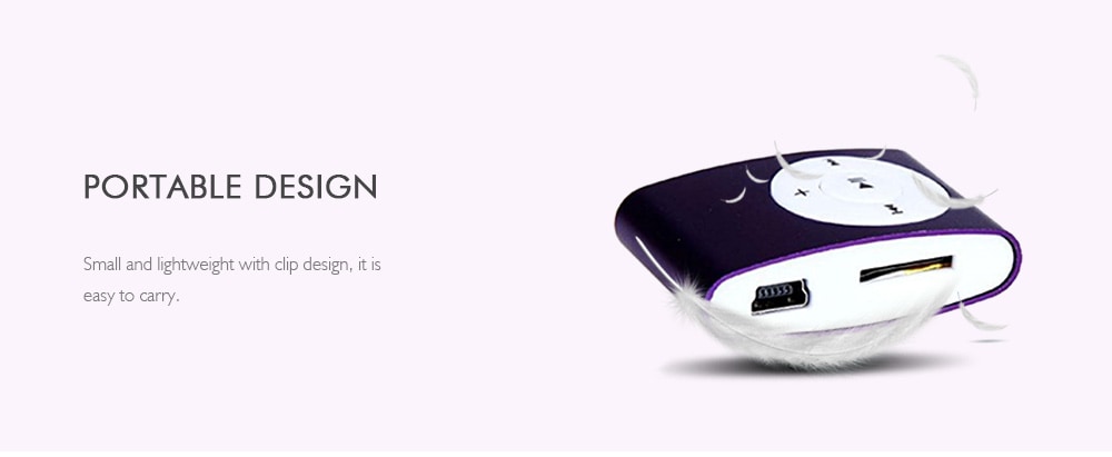 USB Mini MP3 Player Support 32GB Micro SD TF Card With Headphone- Purple USB Mini MP3 Player Support 32GB Micro SD TF Card With Headphone- Purple