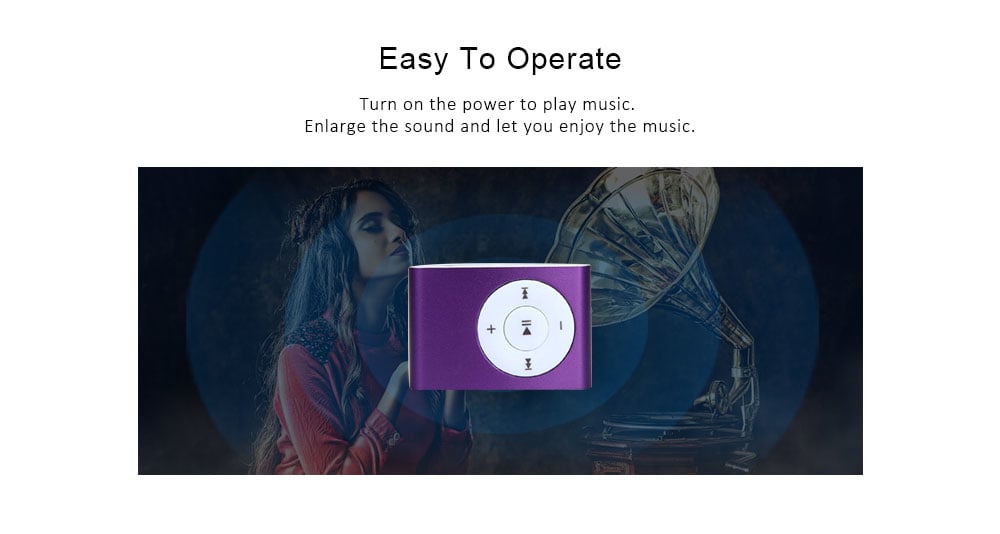 USB Mini MP3 Player Support 32GB Micro SD TF Card with Headphone (Purple)- Purple USB Mini MP3 Player Support 32GB Micro SD TF Card with Headphone (Purple)- Purple