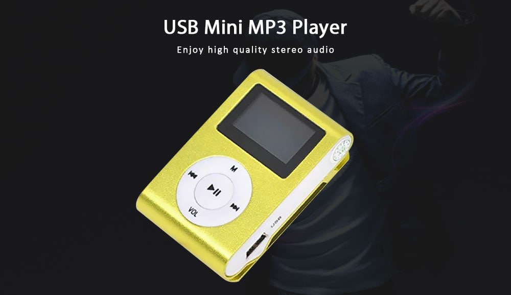 USB Clip MP3 Player LCD Screen Support 32GB Micro SD TF Card- Black USB Clip MP3 Player LCD Screen Support 32GB Micro SD TF Card- Black