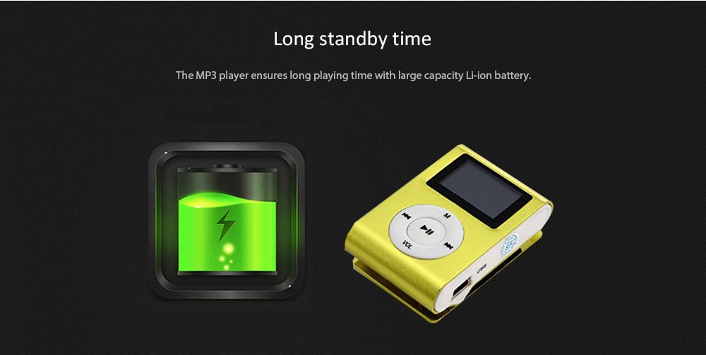 USB Clip MP3 Player LCD Screen Support 32GB Micro SD TF Card- Black USB Clip MP3 Player LCD Screen Support 32GB Micro SD TF Card- Black