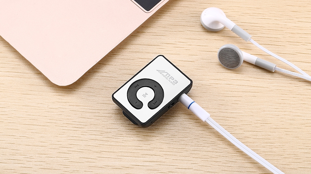 High-quality Sports Mini USB Metal Clip MP3 Player- White High-quality Sports Mini USB Metal Clip MP3 Player- White