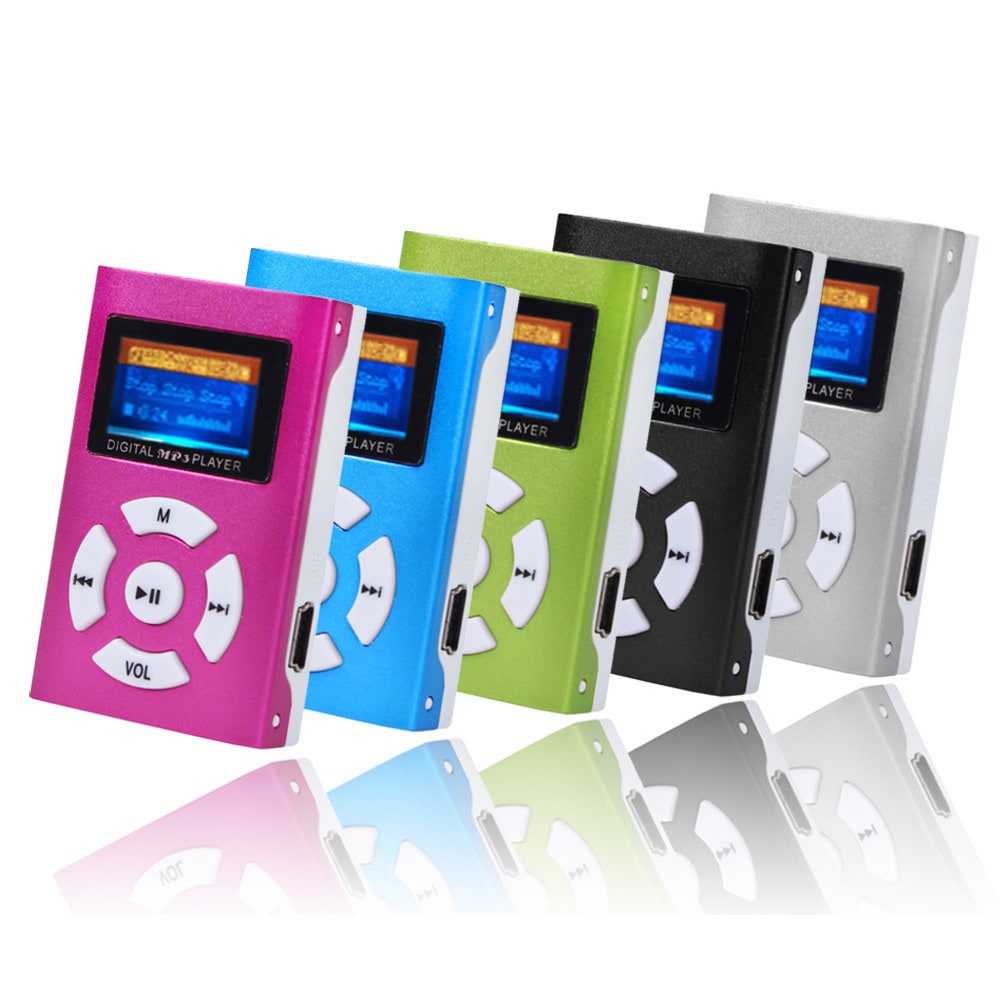 Portable USB Mini MP3 Player LCD Screen Support Micro SD TF Card- Blue Portable USB Mini MP3 Player LCD Screen Support Micro SD TF Card- Blue