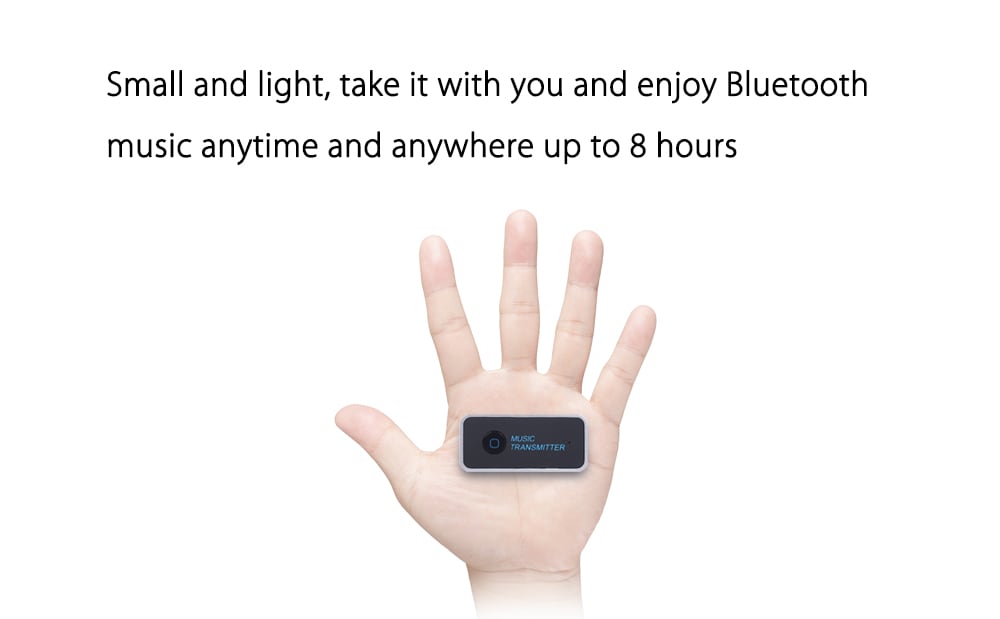 Wireless Bluetooth Transmitter Connected to 3.5mm Audio Devices Portable Stereo Music Transmission- Black Wireless Bluetooth Transmitter Connected to 3.5mm Audio Devices Portable Stereo Music Transmission- Black