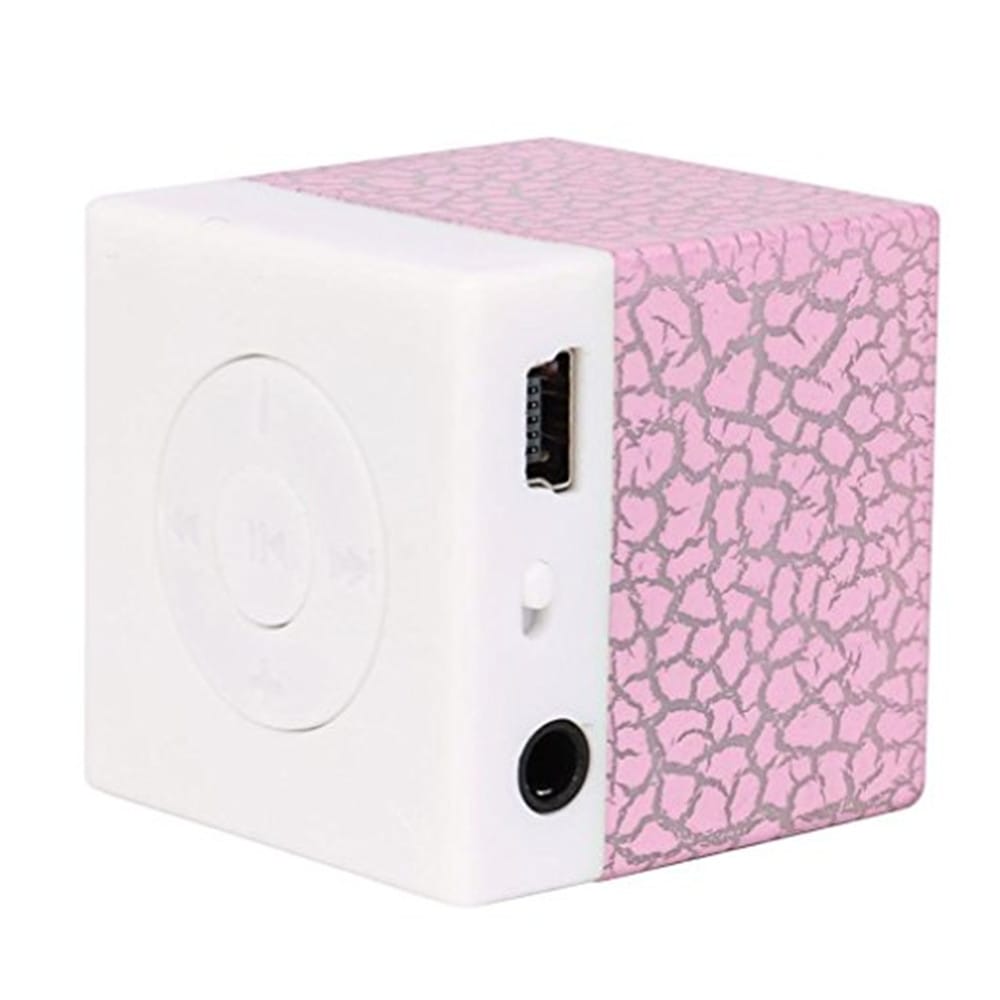 Portable Mini Stereo Bass TF Card Mini MP3 Music Player Wireless Speaker- Pink Portable Mini Stereo Bass TF Card Mini MP3 Music Player Wireless Speaker- Pink