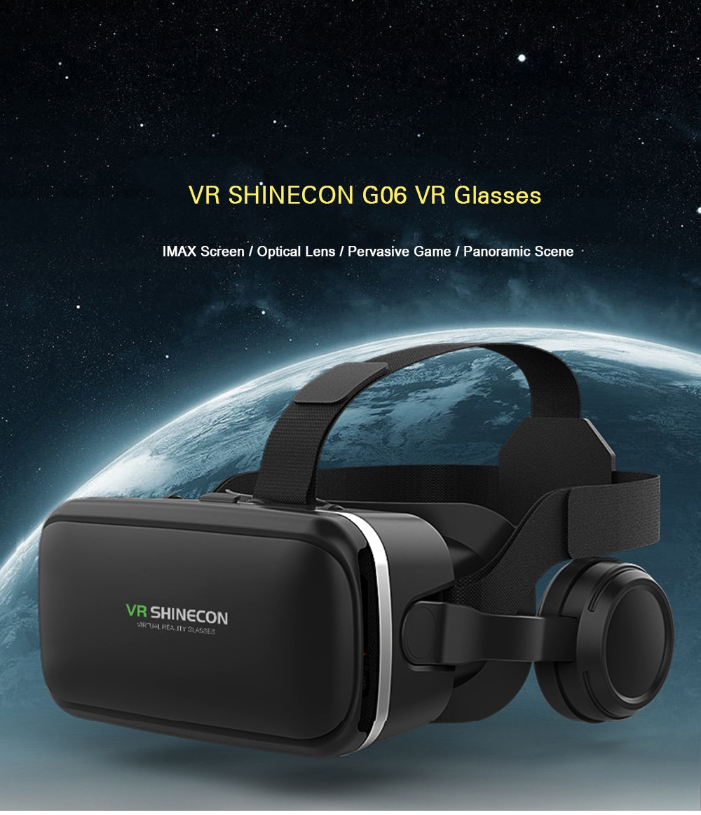 VR SHINECON G06 VR Glasses 3D Virtual Reality Headset for 4.0 - 6.0 inch Phones- Black VR SHINECON G06 VR Glasses 3D Virtual Reality Headset for 4.0 - 6.0 inch Phones- Black