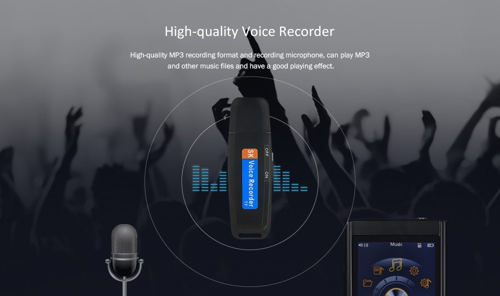 SK - 001 Smart Mini Voice Recorder- Black SK - 001 Smart Mini Voice Recorder- Black