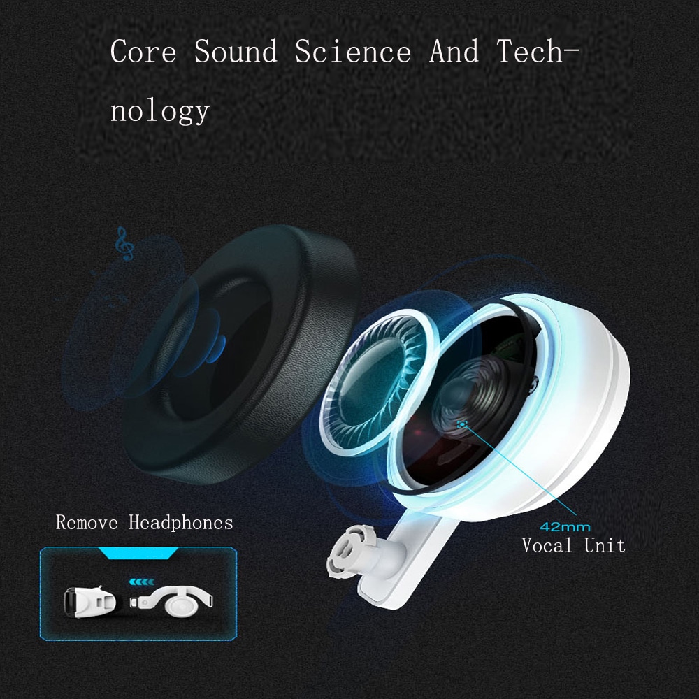 SHINECON New 3D Virtual Reality VR Glasses Come with HiFi Headphone- White SHINECON New 3D Virtual Reality VR Glasses Come with HiFi Headphone- White