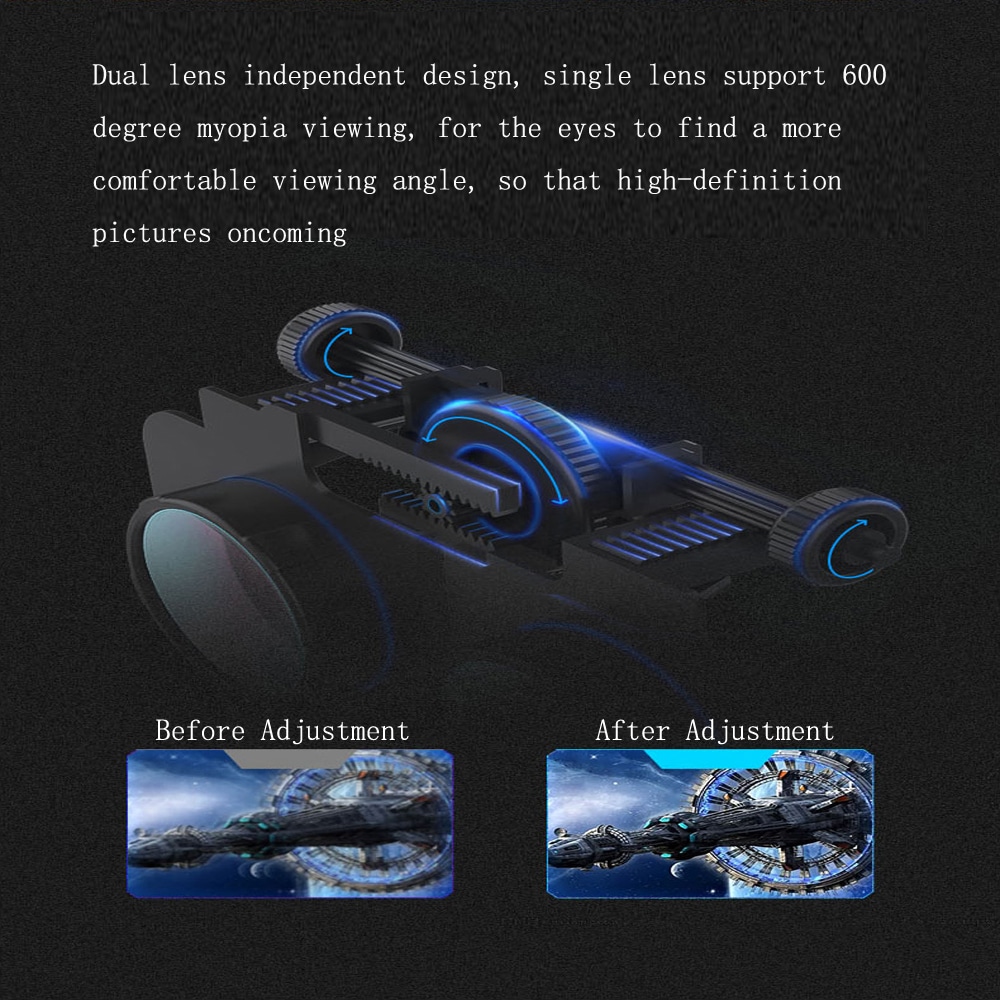 SHINECON New 3D Virtual Reality VR Glasses Come with HiFi Headphone- White SHINECON New 3D Virtual Reality VR Glasses Come with HiFi Headphone- White