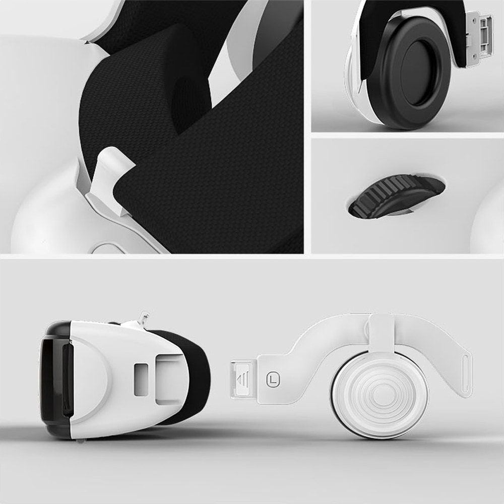 SHINECON New 3D Virtual Reality VR Glasses Come with HiFi Headphone- White SHINECON New 3D Virtual Reality VR Glasses Come with HiFi Headphone- White
