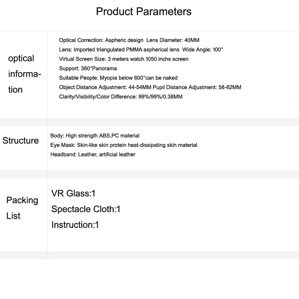 SHINECON New 3D Virtual Reality VR Glasses Come with HiFi Headphone- White SHINECON New 3D Virtual Reality VR Glasses Come with HiFi Headphone- White