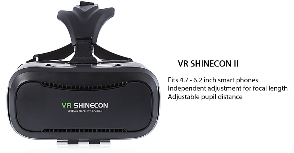 VR SHINECON II 3D Virtual Reality Head-Mounted Video VR Glasses for 4.7 - 6.2 inch Smartphones- Black VR SHINECON II 3D Virtual Reality Head-Mounted Video VR Glasses for 4.7 - 6.2 inch Smartphones- Black