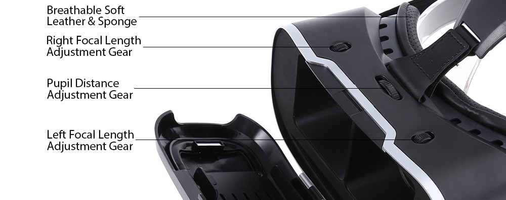 VR SHINECON II 3D Virtual Reality Head-Mounted Video VR Glasses for 4.7 - 6.2 inch Smartphones- Black VR SHINECON II 3D Virtual Reality Head-Mounted Video VR Glasses for 4.7 - 6.2 inch Smartphones- Black