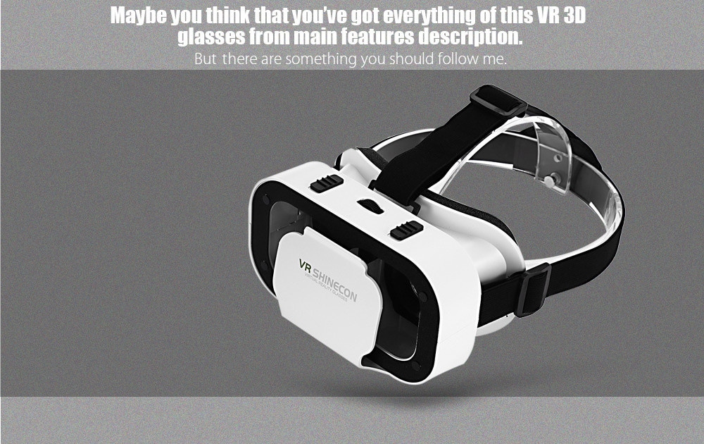 VR SHINECON G05A Virtual Reality 3D Glasses for 4.7 - 5.5 inch Phones- White VR SHINECON G05A Virtual Reality 3D Glasses for 4.7 - 5.5 inch Phones- White