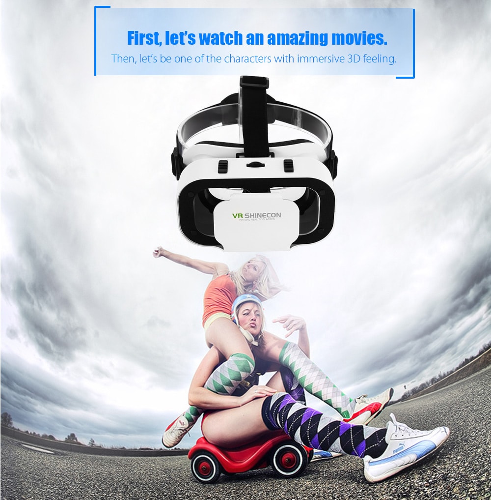 VR SHINECON G05A Virtual Reality 3D Glasses for 4.7 - 5.5 inch Phones- White VR SHINECON G05A Virtual Reality 3D Glasses for 4.7 - 5.5 inch Phones- White