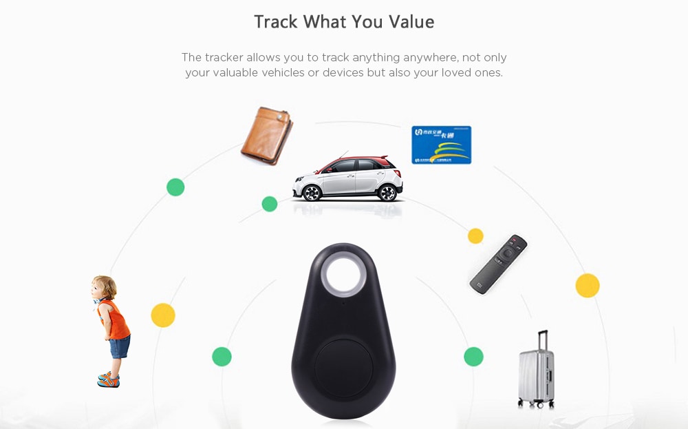 Water Droplet Shaped Smart Finder Tag Wireless Bluetooth Locator Tracker Anti-lost Alarm- Silk Blue Water Droplet Shaped Smart Finder Tag Wireless Bluetooth Locator Tracker Anti-lost Alarm- Silk Blue