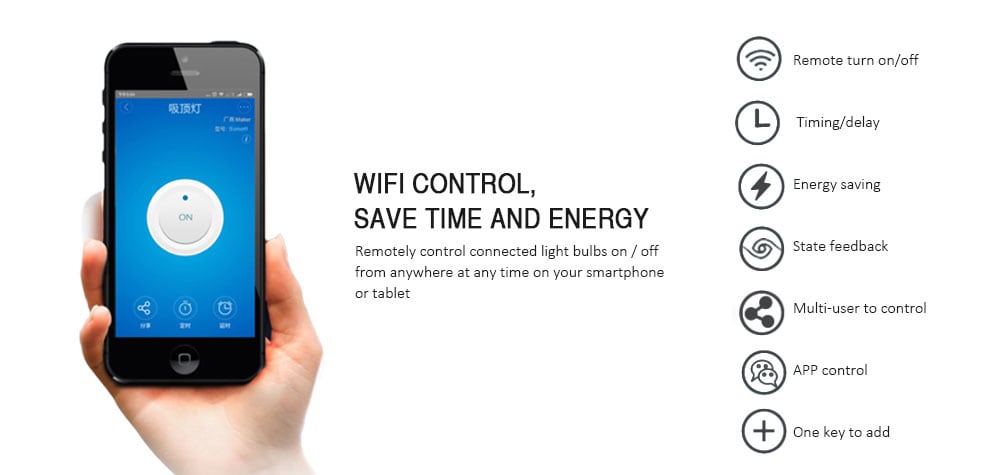 SONOFF Slampher RF 433MHz WiFi Smart Light Bulb Holder for Smart Home- White SONOFF Slampher RF 433MHz WiFi Smart Light Bulb Holder for Smart Home- White