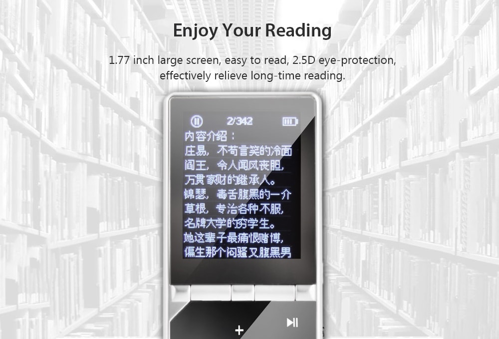 W04 1.77 inch Touch Screen HiFi Lossless Bluetooth MP4 Music Player with Pedometer- Silver 4G W04 1.77 inch Touch Screen HiFi Lossless Bluetooth MP4 Music Player with Pedometer- Silver 4G