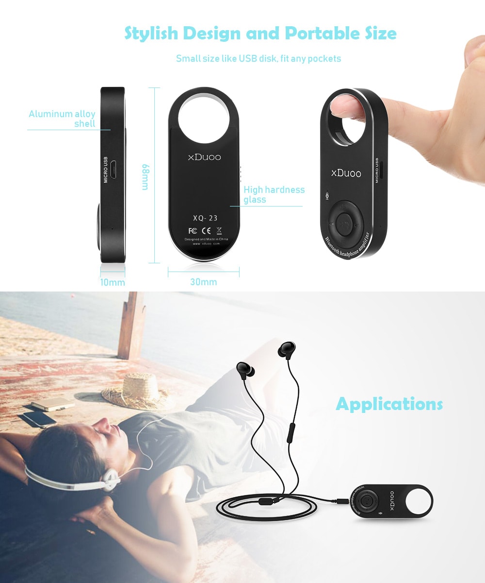 xDuoo XQ - 23 Hi-Res Headphone Amplifier for PC Smartphone - Black xDuoo XQ - 23 Hi-Res Headphone Amplifier for PC Smartphone - Black