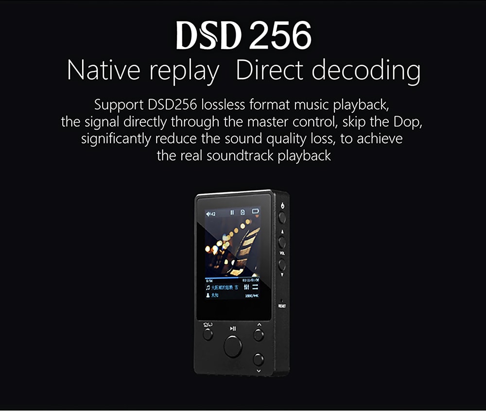 XDUOO Nano D3 Professional Lossless Music MP3 HiFi Music Player with HD IPS Screen - Black XDUOO Nano D3 Professional Lossless Music MP3 HiFi Music Player with HD IPS Screen - Black