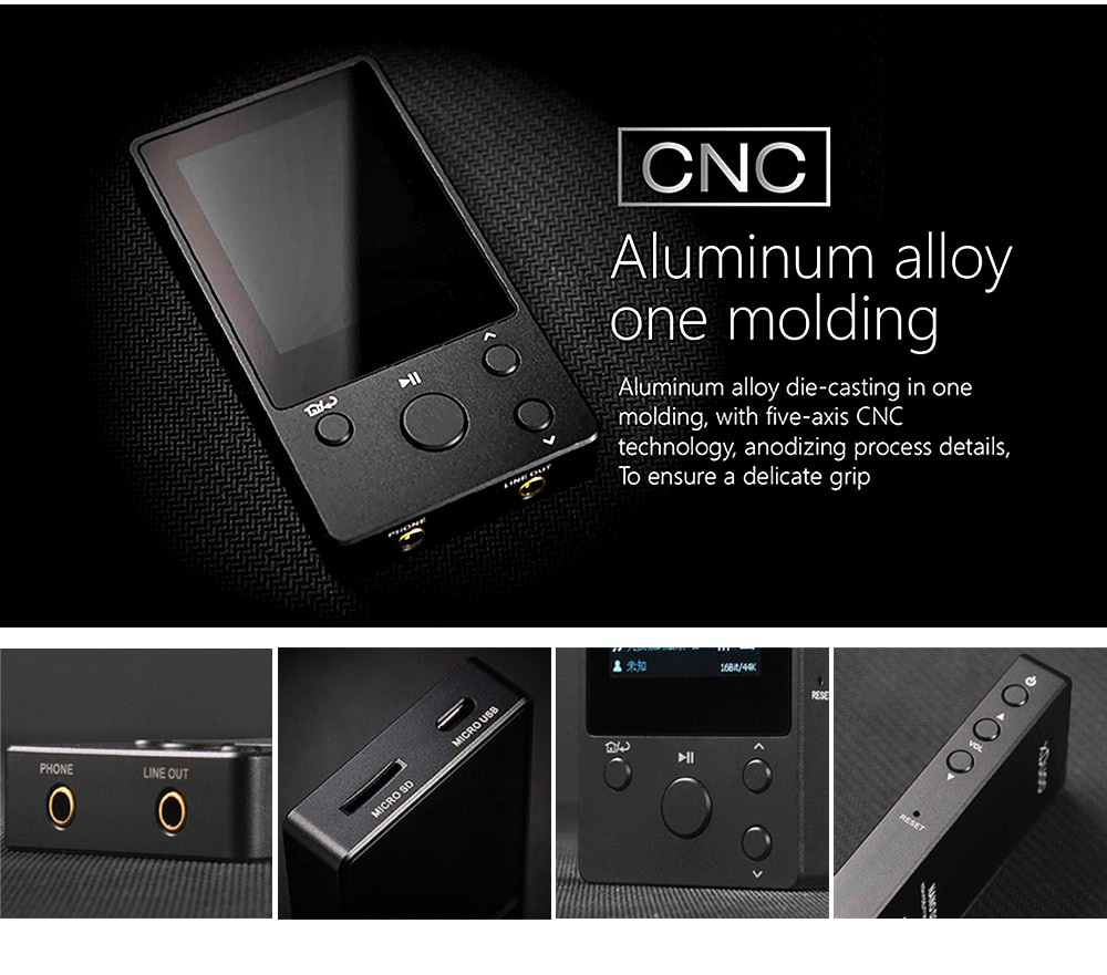 XDUOO Nano D3 Professional Lossless Music MP3 HiFi Music Player with HD IPS Screen - Black XDUOO Nano D3 Professional Lossless Music MP3 HiFi Music Player with HD IPS Screen - Black