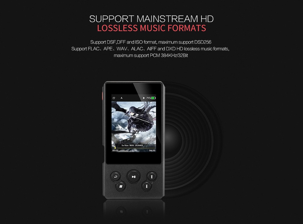 XDUOO X10TII apt-X Bluetooth Digital Turntable Lossless Portable Music Player- Black XDUOO X10TII apt-X Bluetooth Digital Turntable Lossless Portable Music Player- Black