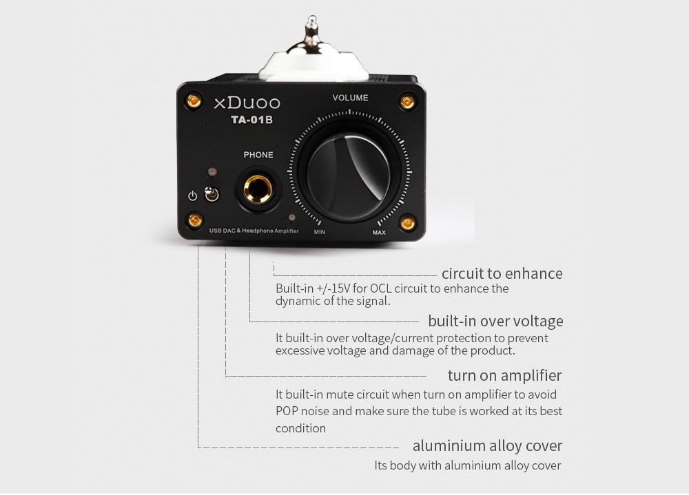 XDUOO TA - 01B High Performance USB Decoding Amplifier - Black XDUOO TA - 01B High Performance USB Decoding Amplifier - Black
