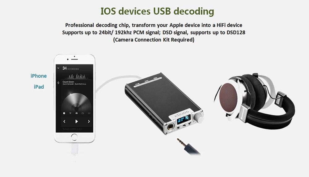 XDUOO XD - 05 High Performance Portable Decoding Headphone Amplifier- Silver XDUOO XD - 05 High Performance Portable Decoding Headphone Amplifier- Silver