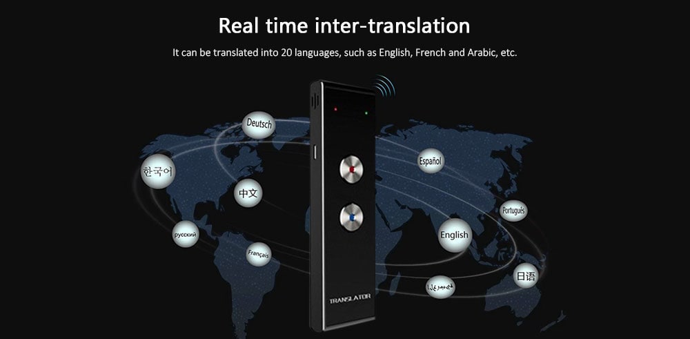 T8 Pocket Intelligent Multilingual Translator Device- Black T8 Pocket Intelligent Multilingual Translator Device- Black