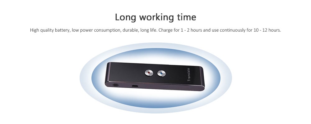 T8 Pocket Intelligent Multilingual Translator Device- Black T8 Pocket Intelligent Multilingual Translator Device- Black