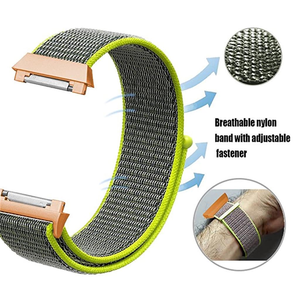 Woven Nylon Sport Loop Band Adapter for Fitbit Ionic- Pink Woven Nylon Sport Loop Band Adapter for Fitbit Ionic- Pink