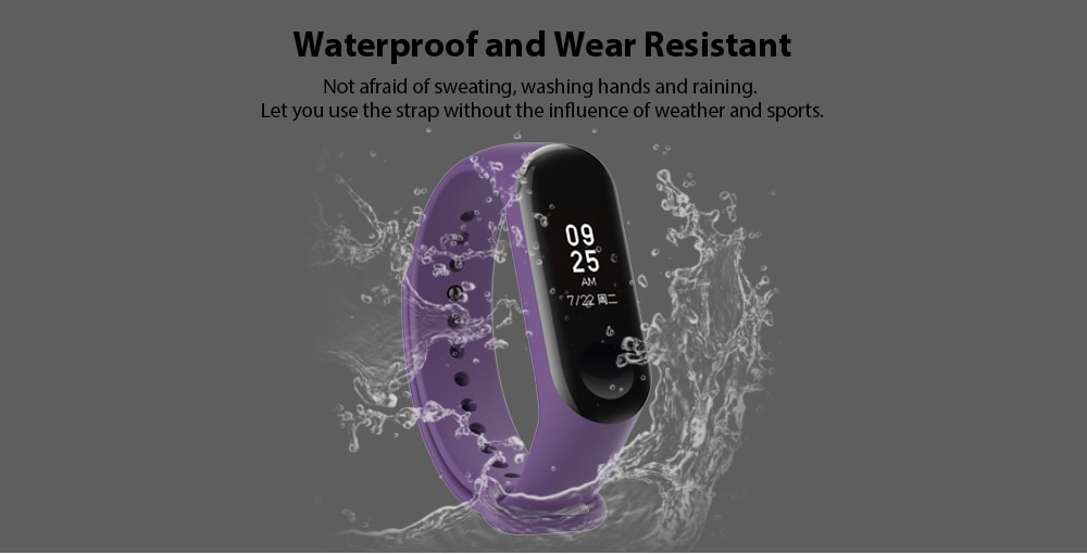Smart Silicone Glossy Wristband for Xiaomi Miband 3- Orange Smart Silicone Glossy Wristband for Xiaomi Miband 3- Orange