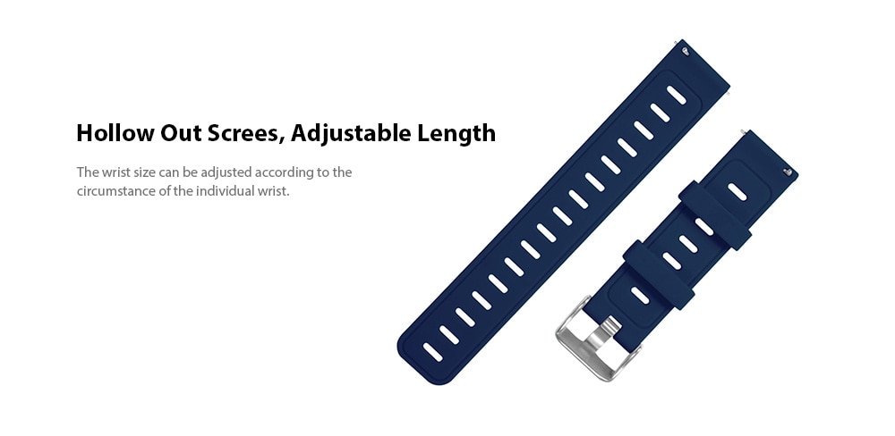 Silicone Watch Band for Amazfit Bip Smart Watch- Midnight Blue Silicone Watch Band for Amazfit Bip Smart Watch- Midnight Blue