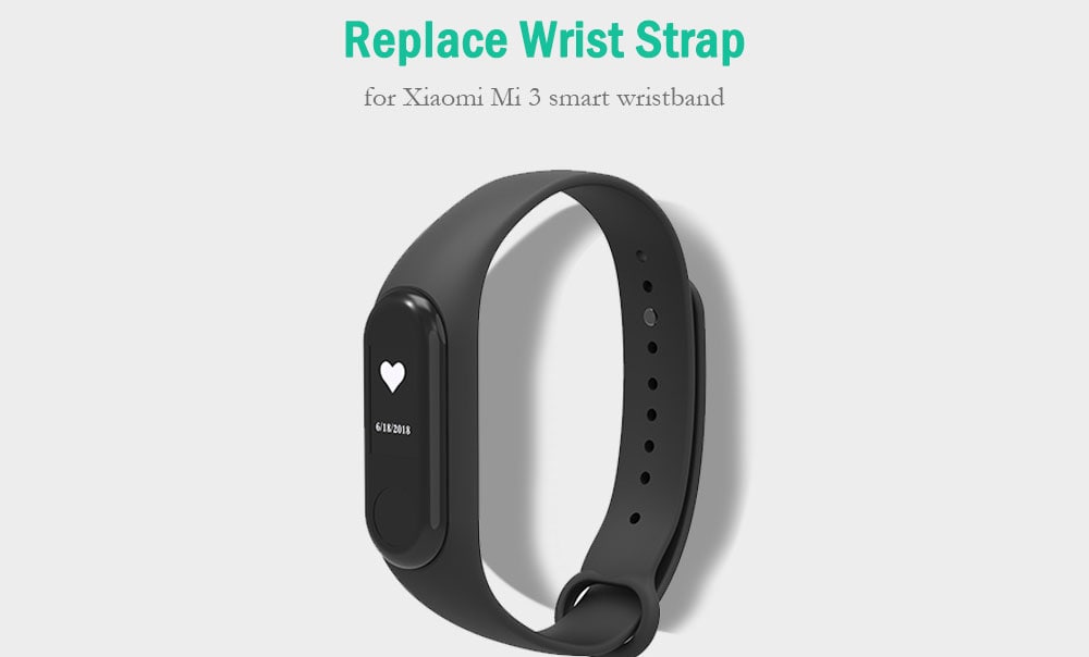 Silicone Wristband Replacement Strap for Xiaomi Mi Band 3 Smart Bracelet- Crystal Blue Silicone Wristband Replacement Strap for Xiaomi Mi Band 3 Smart Bracelet- Crystal Blue