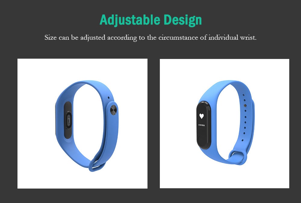Silicone Wristband Replacement Strap for Xiaomi Mi Band 3 Smart Bracelet- Crystal Blue Silicone Wristband Replacement Strap for Xiaomi Mi Band 3 Smart Bracelet- Crystal Blue