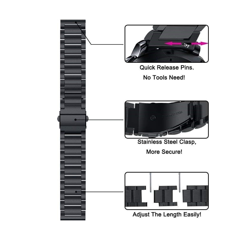 Stainless Steel Watch Band Wrist Strap for Huawei Watch 2 Pro/Watch GT Bracelet- Gold Stainless Steel Watch Band Wrist Strap for Huawei Watch 2 Pro/Watch GT Bracelet- Gold