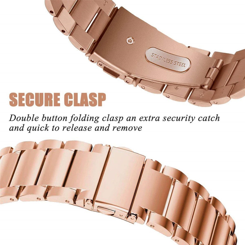 Stainless Steel Watch Band Wrist Strap for Huawei Watch 2 Pro/Watch GT Bracelet- Gold Stainless Steel Watch Band Wrist Strap for Huawei Watch 2 Pro/Watch GT Bracelet- Gold