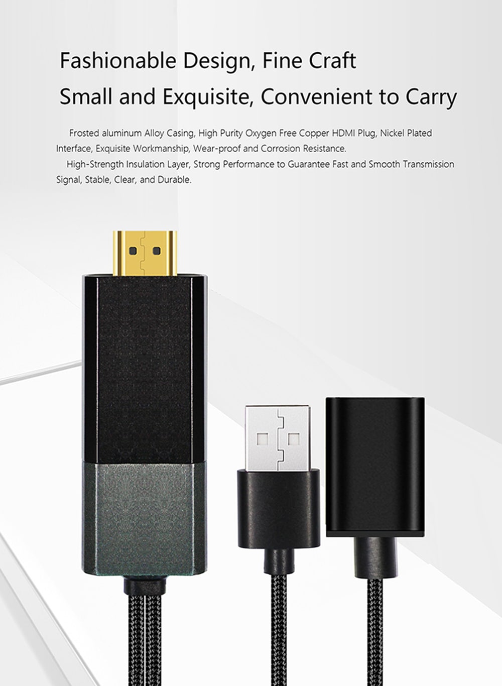 WECAST L8 HDMI Wired Display Dongle- Black WECAST L8 HDMI Wired Display Dongle- Black