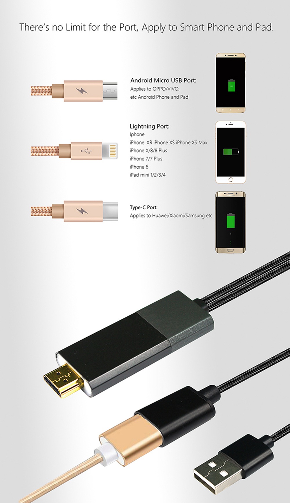 WECAST L8 HDMI Wired Display Dongle- Black WECAST L8 HDMI Wired Display Dongle- Black